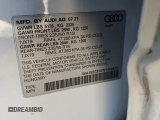 2022 Audi Q3 S line Premium Plus with VIN WA1EECF37N1004522, listed as a Copart auction lot 40341703 with 10,397 mi miles. Bid and sale history available at carsss.com. Image 14.
