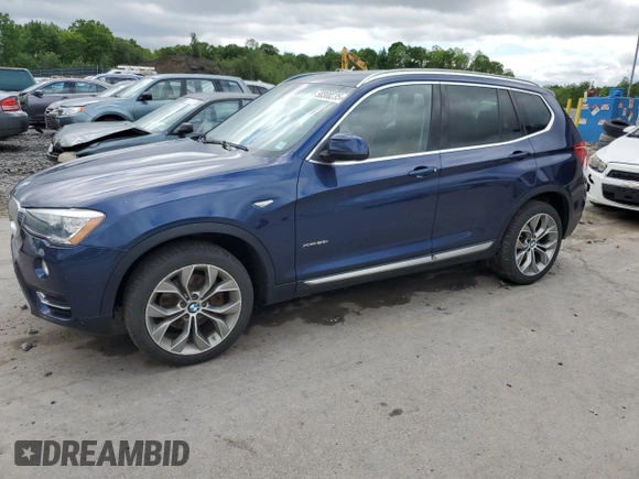 2016 BMW X3 xDrive28i z VIN 5UXWX9C50G0D65775, wystawiony jako Copart lot #58300235 z przebiegiem 186 025 mil mil oraz Czysty tytuł • Clean title. Historia ofert i sprzedaży dostępna na DreamBid. Obrazek 1.