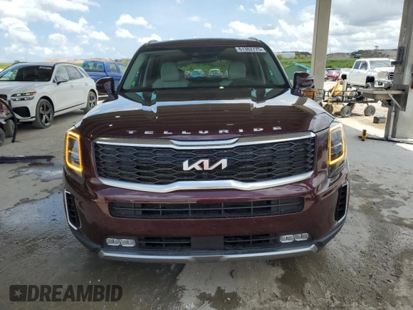 2022 Kia Telluride SX with VIN 5XYP54HC7NG281592, listed as a Copart auction lot 61362775 with 30,821 mi miles and Salvage title. Bid and sale history available at DreamBid. Image 5.