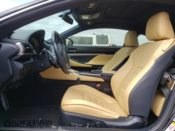 2017 Lexus RC 350 z VIN JTHHE5BC0H5016219, wystawiony jako Copart lot #54383235 z przebiegiem 38 865 mil mil oraz Szkoda całkowita • Salvage title. Historia ofert i sprzedaży dostępna na DreamBid. Obrazek 7.