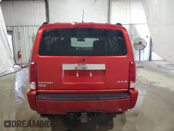 2007 Dodge Nitro SLT with VIN 1D8GU58K77W609181, listed as a Copart auction lot 51765775 with 123,391 mi miles and Salvage Title. Bid and sale history available at carsss.com. Image 6.