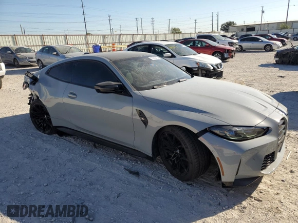 2021 BMW M4 with VIN WBS53AZ07MCH50971, listed as a Copart auction lot 73740474 with 11,512 mi miles and Salvage Title. Bid and sale history available at carsss.com. Image 4.