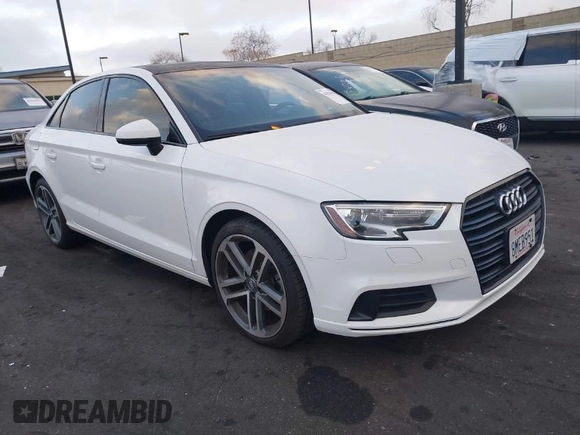 2019 Audi A3 Premium with VIN WAUAUGFF3KA101038, listed as a IAAI auction lot 41878582 with 61,726 mi miles and . Bid and sale history available at DreamBid. Image 1.