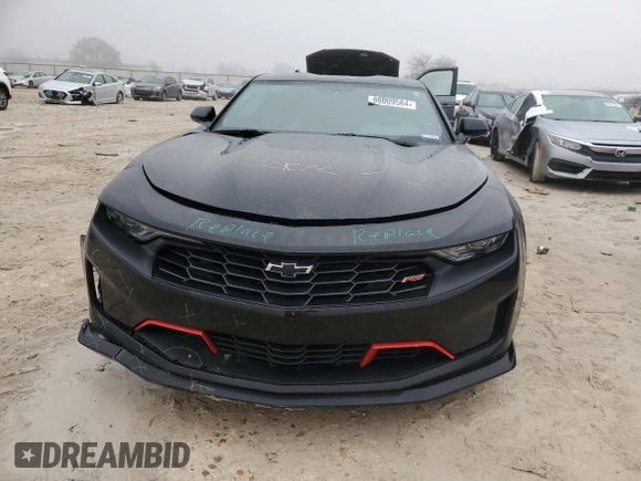 2022 Chevrolet Camaro 1LT with VIN 1G1FB1RSXN0107670, listed as a Copart auction lot 86009564 with 57,388 mi miles and Salvage Title. Bid and sale history available at carsss.com. Image 5.