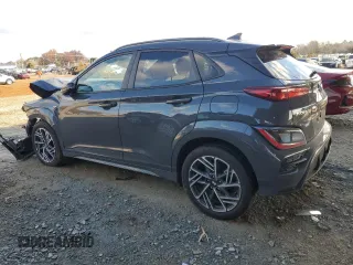 2023 Hyundai Kona N Line with VIN KM8K33A38PU020361, listed as a Copart auction lot 83673054 with 46,591 mi miles and Salvage Title. Bid and sale history available at carsss.com. Image 2.