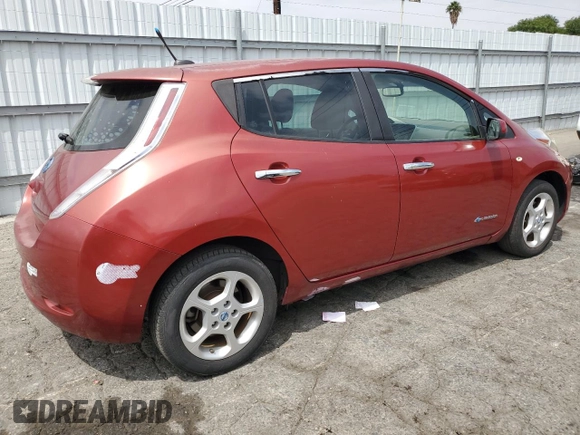 2012 Nissan LEAF SL with VIN JN1AZ0CP1CT025305, listed as a Copart auction lot 54273085 with 48,575 mi miles and Clean Title. Bid and sale history available at carsss.com. Image 3.