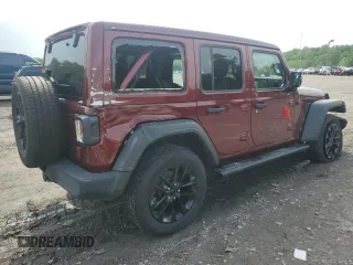 2021 Jeep Wrangler Unlimited Sport S with VIN 1C4HJXDGXMW785601, listed as a Copart auction lot 57342445 with 57,147 mi miles and Salvage title. Bid and sale history available at DreamBid. Image 3.