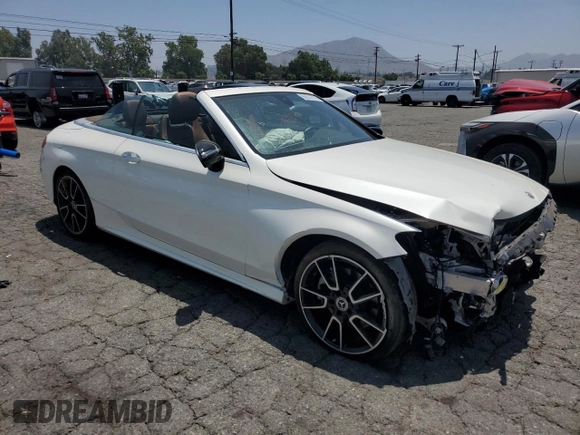 2021 Mercedes-Benz C 300 with VIN W1KWK8DB8MG100428, listed as a Copart auction lot 60537275 with 35,917 mi miles and Salvage title. Bid and sale history available at DreamBid. Image 4.
