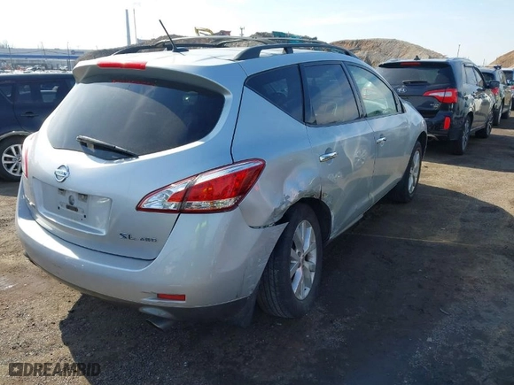 2013 Nissan Murano SL with VIN JN8AZ1MW1DW307537, listed as a IAAI auction lot 41635886 with 151,028 mi miles. Bid and sale history available at carsss.com. Image 4.