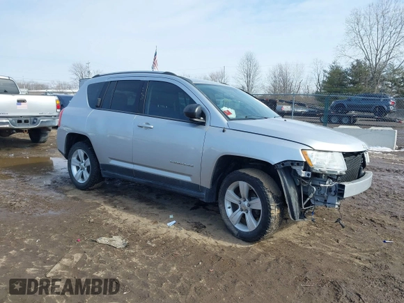 2012 Jeep Compass Sport with VIN 1C4NJCBA3CD601569, listed as a IAAI auction lot 41606565 with 126,630 mi miles. Bid and sale history available at carsss.com. Image 1.
