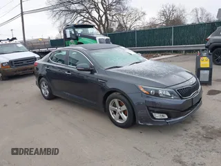 2015 Kia Optima LX with VIN 5XXGM4A72FG430223, listed as a IAAI auction lot 41896421 with 159,494 mi miles. Bid and sale history available at carsss.com. Image 1.