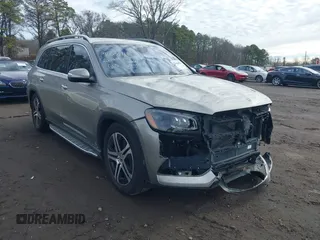 2020 Mercedes-Benz GLS 450 with VIN 4JGFF5KE4LA113801, listed as a IAAI auction lot 41217401 with 34,619 mi miles and . Bid and sale history available at DreamBid. Image 1.
