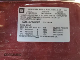 2009 Chevrolet Silverado 1500 with VIN 3GCFK13579G226286, listed as a Copart auction lot 54404645 with 317,811 mi miles and Clean Title. Bid and sale history available at DreamBid. Image 12.