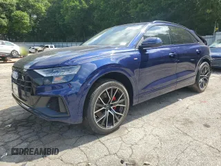 2023 Audi Q8 Premium Plus with VIN WA1EVBF11PD040197, listed as a Copart auction lot 59167055 with 18,665 mi miles and Salvage title. Bid and sale history available at DreamBid. Image 1.