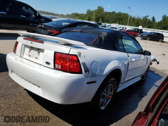 2001 Ford Mustang Deluxe with VIN 1FAFP44431F131695, listed as a Copart auction lot 74357874 with 0 mi miles and Non Repairable. Bid and sale history available at carsss.com. Image 3.