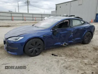 2021 Tesla Model S Plaid with VIN 5YJSA1E67MF439244, listed as a Copart auction lot 38926824 with 0 mi miles and Salvage Title. Bid and sale history available at carsss.com. Image 1.
