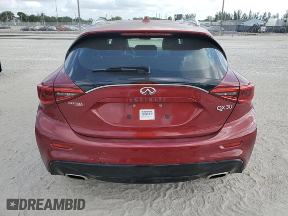 2018 Infiniti QX30 with VIN SJKCH5CP5JA002430, listed as a Copart auction lot 53835375 with 58,187 mi miles and Salvage title. Bid and sale history available at DreamBid. Image 6.
