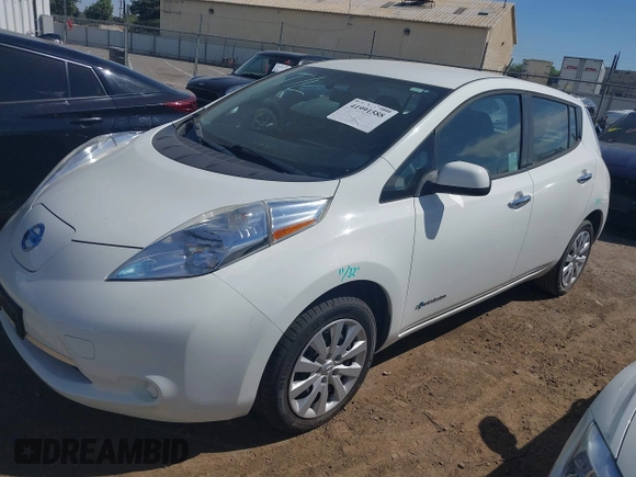 2016 Nissan LEAF S with VIN 1N4AZ0CP9GC307135, listed as a IAAI auction lot 41991588 with 50,834 mi miles. Bid and sale history available at carsss.com. Image 2.