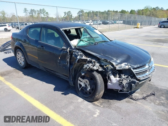 2012 Dodge Avenger SE with VIN 1C3CDZAB4CN128680, listed as a IAAI auction lot 41877366 with 258,138 mi miles. Bid and sale history available at carsss.com. Image 1.