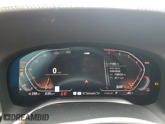 2021 BMW 7 Series 740i with VIN WBA7T2C01MCF78660, listed as a Copart auction lot 59582205 with 51,868 mi miles and Salvage title. Bid and sale history available at DreamBid. Image 9.