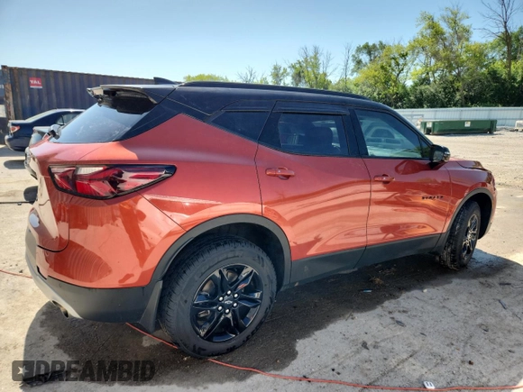 2022 Chevrolet Blazer LT z VIN 3GNKBHR44NS133097, wystawiony jako Copart lot #60976785 z przebiegiem 55 215 mil mil oraz Szkoda całkowita • Salvage title. Historia ofert i sprzedaży dostępna na DreamBid. Obrazek 3.