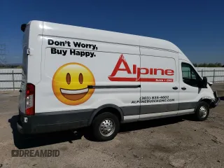 2022 Ford Transit Cargo with VIN 1FTBR3U88NKA64508, listed as a Copart auction lot 55091405 with 81,200 mi miles and Salvage Title. Bid and sale history available at DreamBid. Image 3.