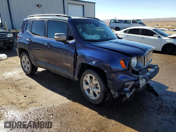 2019 Jeep Renegade Limited with VIN ZACNJBD11KPK01305, listed as a Copart auction lot 84065744 with Not provided miles and Salvage title. Bid and sale history available at DreamBid. Image 4.