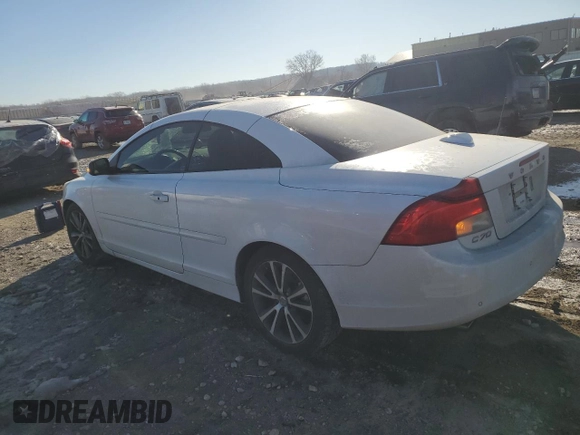 2013 Volvo C70 T5 with VIN YV1672MC7DJ136559, listed as a Copart auction lot 42863545 with 124,540 mi miles and Salvage Title. Bid and sale history available at carsss.com. Image 2.