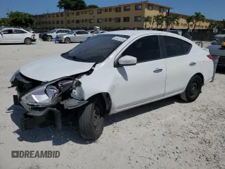 2019 Nissan Versa SV with VIN 3N1CN7APXKL846132, listed as a Copart auction lot 57431125 with 81,913 mi miles and Non repairable. Bid and sale history available at DreamBid. Image 1.