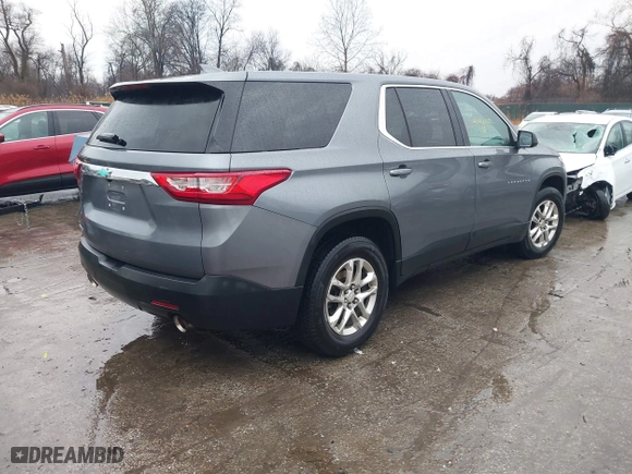 2021 Chevrolet Traverse LS with VIN 1GNERFKW6MJ145325, listed as a IAAI auction lot 41465202 with 102,406 mi miles. Bid and sale history available at carsss.com. Image 4.