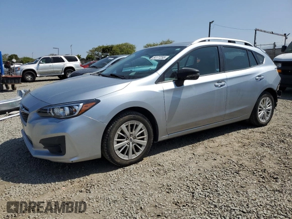 2017 Subaru Impreza Premium with VIN 4S3GTAD65H3729132, listed as a Copart auction lot 54177255 with 95,941 mi miles and Salvage title. Bid and sale history available at DreamBid. Image 1.