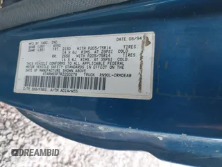 1994 Toyota Pickup z VIN 4TARN93P7RZ250278, wystawiony jako IAAI lot #41487303 z przebiegiem 119 875 mil mil oraz . Historia ofert i sprzedaży dostępna na DreamBid. Obrazek 9.
