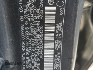 2015 Toyota Prius Four with VIN JTDKN3DUXF0454340, listed as a Copart auction lot 44156845 with 263,231 mi miles and Salvage Title. Bid and sale history available at DreamBid. Image 12.