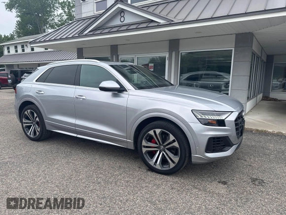 2019 Audi Q8 Premium Plus with VIN WA1BVAF19KD030815, listed as a IAAI auction lot 42471759 with 121,239 mi miles and . Bid and sale history available at DreamBid. Image 1.