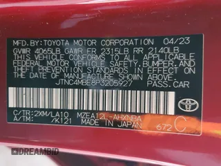 2023 Toyota Corolla Hatchback XSE with VIN JTNC4MBE8P3205927, listed as a Copart auction lot 67418544 with 19,260 mi miles and Salvage Title. Bid and sale history available at carsss.com. Image 14.
