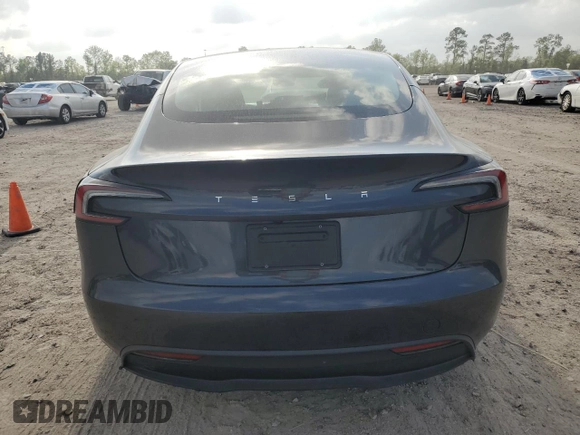 2024 Tesla Model 3 with VIN 5YJ3E1EA5RF741345, listed as a Copart auction lot 51535165 with 7,372 mi miles and Salvage Title. Bid and sale history available at DreamBid. Image 6.