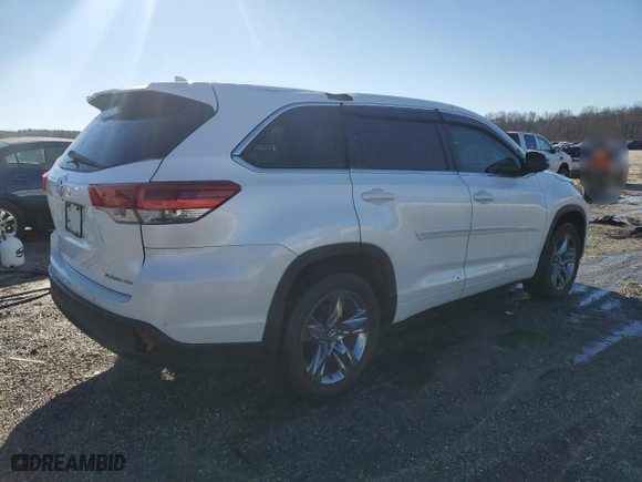 2017 Toyota Highlander Limited with VIN 5TDDZRFH8HS472223, listed as a Copart auction lot 86895504 with 74,418 mi miles and Salvage Title. Bid and sale history available at carsss.com. Image 3.