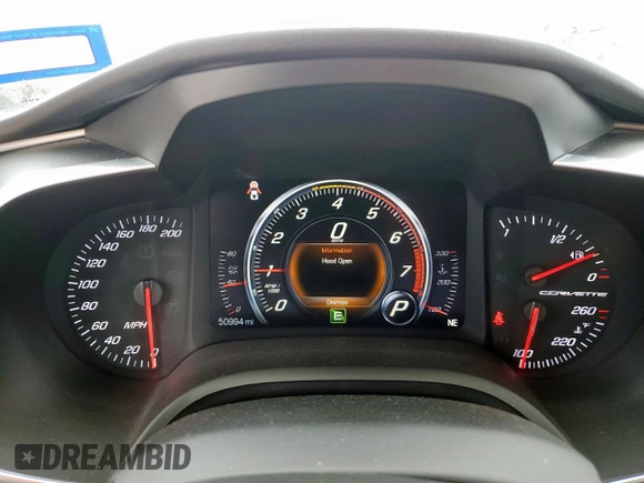 2016 Chevrolet Corvette 1LT with VIN 1G1YB2D70G5113811, listed as a Copart auction lot 59750785 with 50,994 mi miles and Salvage title. Bid and sale history available at DreamBid. Image 9.