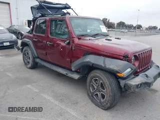 2021 Jeep Wrangler Unlimited Willys with VIN 1C4HJXDN5MW840857, listed as a IAAI auction lot 41885671 with 19,709 mi miles and . Bid and sale history available at DreamBid. Image 1.