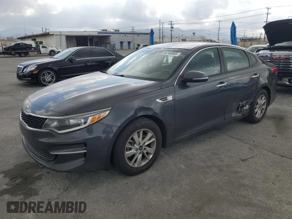 2018 Kia Optima LX z VIN KNAGT4L34J5213019, wystawiony jako Copart lot #54748065 z przebiegiem 97 798 mil mil oraz Szkoda całkowita • Salvage title. Historia ofert i sprzedaży dostępna na DreamBid. Obrazek 1.