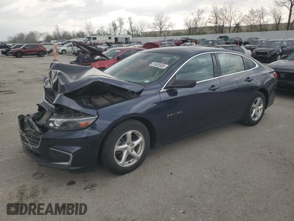 2017 Chevrolet Malibu LS with VIN 1G1ZB5ST1HF176997, listed as a Copart auction lot 51605505 with 157,422 mi miles and Salvage Title. Bid and sale history available at DreamBid. Image 1.