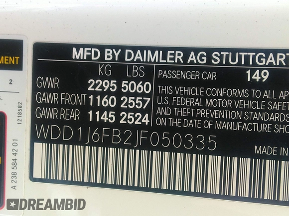 2018 Mercedes-Benz E-Class E 400 with VIN WDD1J6FB2JF050335, listed as a IAAI auction lot 41732691 with 76,660 mi miles. Bid and sale history available at carsss.com. Image 9.