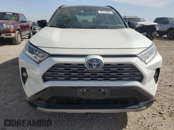 2021 Toyota RAV4 Hybrid XSE with VIN 4T3E6RFV2MU047334, listed as a Copart auction lot 49154605 with 33,588 mi miles and Salvage Title. Bid and sale history available at carsss.com. Image 5.