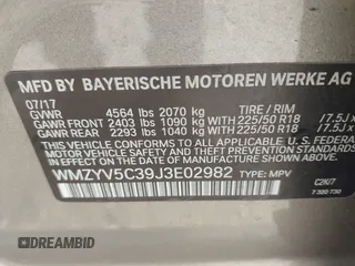 2018 MINI Countryman Cooper z VIN WMZYV5C39J3E02982, wystawiony jako IAAI lot #42384795 z przebiegiem 74 599 mil mil oraz . Historia ofert i sprzedaży dostępna na DreamBid. Obrazek 9.