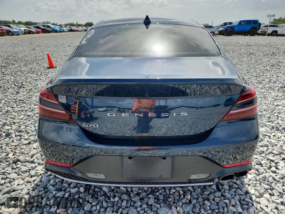 2023 Genesis G70 2.0T with VIN KMTG34TA3PU108506, listed as a Copart auction lot 61137005 with 40,950 mi miles and Salvage title. Bid and sale history available at DreamBid. Image 6.