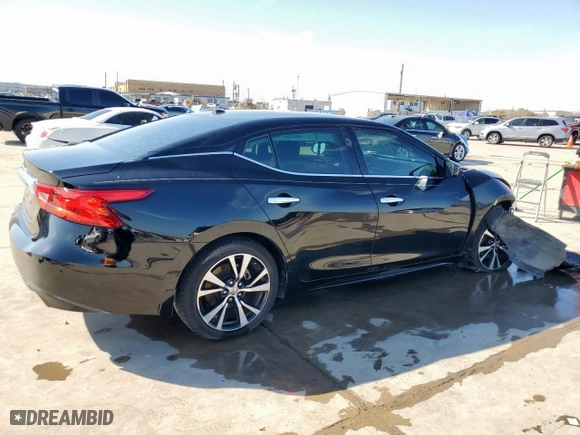 2017 Nissan Maxima SV with VIN 1N4AA6APXHC456359, listed as a Copart auction lot 46836055 with 139,303 mi miles and Salvage Title. Bid and sale history available at carsss.com. Image 3.