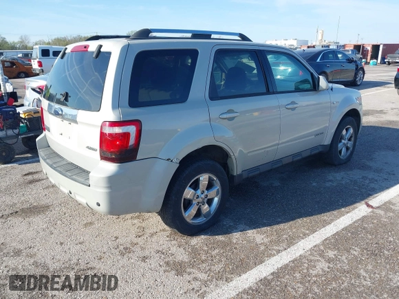 2008 Ford Escape Limited with VIN 1FMCU94188KA67157, listed as a IAAI auction lot 41890007 with 159,427 mi miles. Bid and sale history available at carsss.com. Image 4.