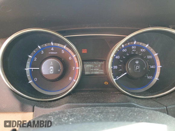 2012 Hyundai Sonata GLS with VIN 5NPEB4AC0CH362921, listed as a Copart auction lot 50721305 with 204,606 mi miles and Salvage Title. Bid and sale history available at carsss.com. Image 9.