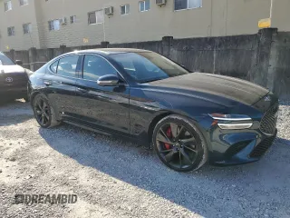 2022 Genesis G70 3.3T with VIN KMTG54TE7NU101004, listed as a Copart auction lot 72473664 with 6,181 mi miles and Salvage Title. Bid and sale history available at carsss.com. Image 4.