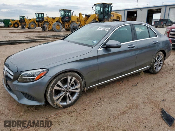 2019 Mercedes-Benz C 300 with VIN WDDWF8DB2KR516481, listed as a Copart auction lot 60709945 with 22,635 mi miles and Salvage title. Bid and sale history available at DreamBid. Image 1.